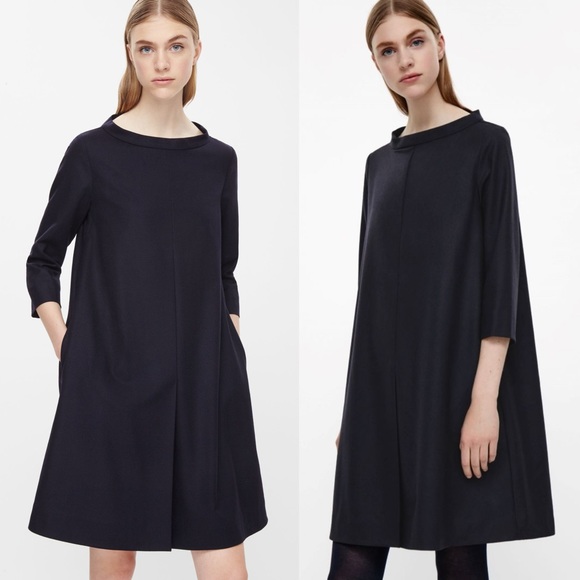 COS Dresses & Skirts - COS wool dress in dark navy